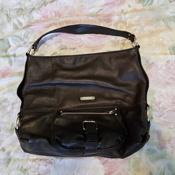 Vintage Michael Kors Fulton Brown With Gold Leather Shoulder Bag - Picture 1 of 5